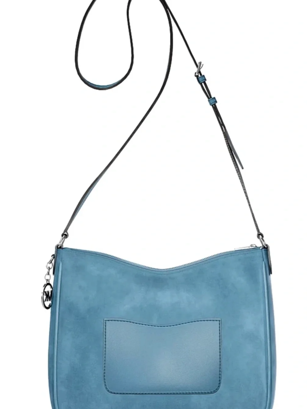 New Michael Kors Nayla Medium Suede Messenger Shoulder Bag Denim